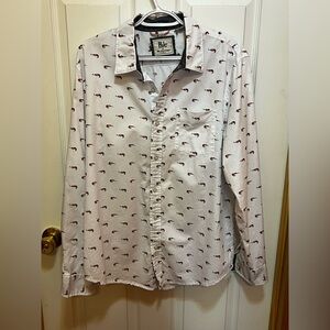 RJC (Rebel James & Charbli) White and Red Shrimp Men's Shirt
